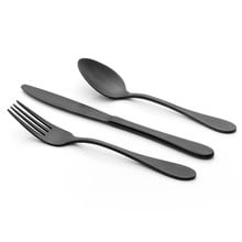 24 Piece Tablekraft Ink Soho Stainless Steel Cutlery Set